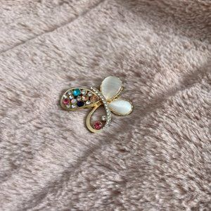 Vintage Crystal Butterfly Broach/Pin
